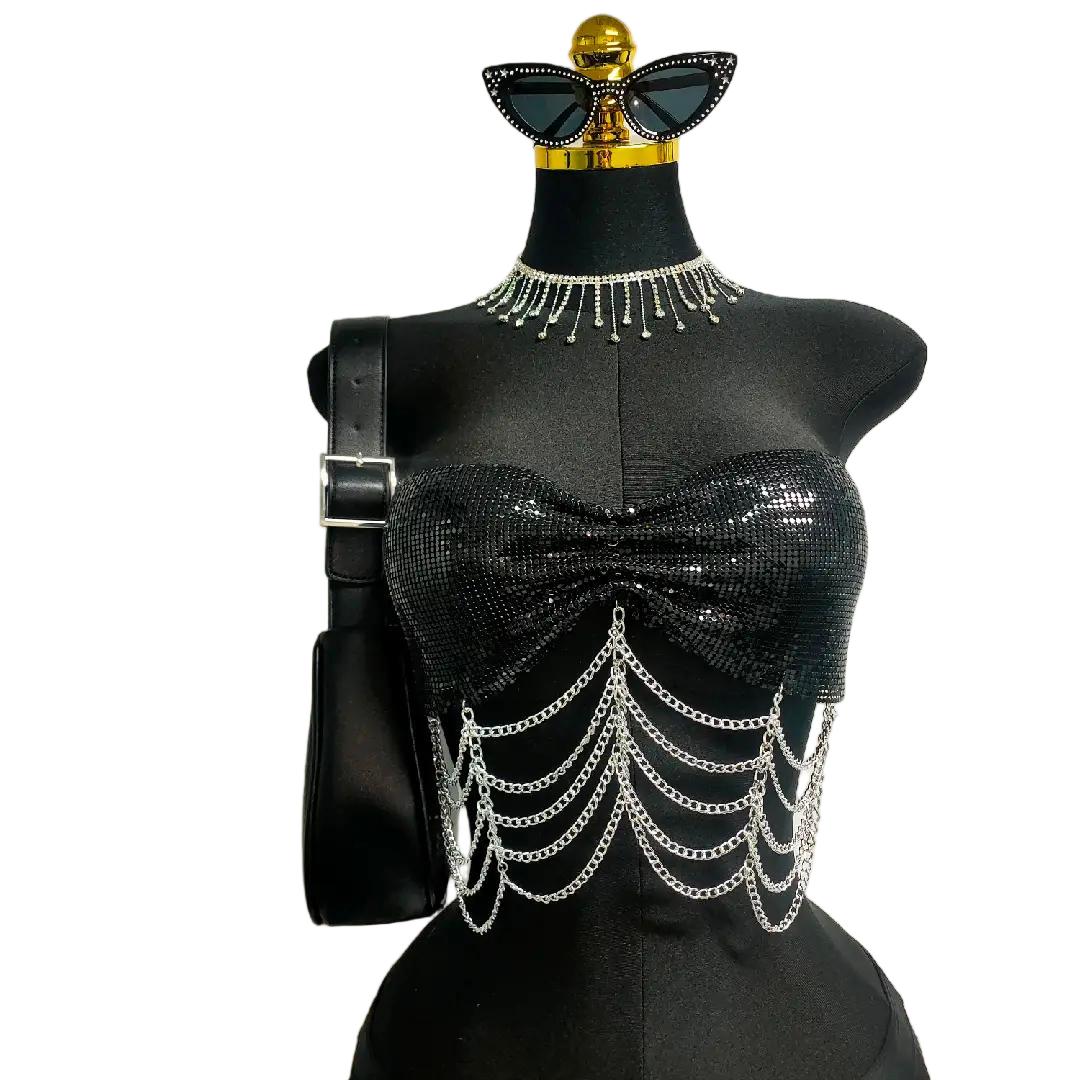Strapless Bra Backless - AKYZO Hot Selling Rhinestone Sexy Suspender