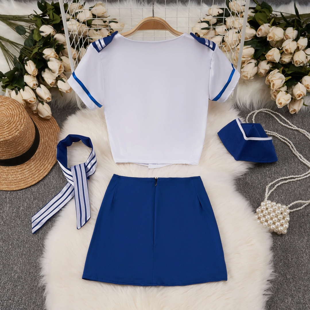 Women's Sexy Flight Attendant  - огляд і ціна Garter Belt Set