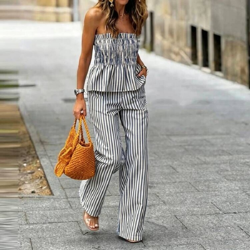 Spring Summer Striped Print Ho - огляд і ціна Strapless Bra Backless